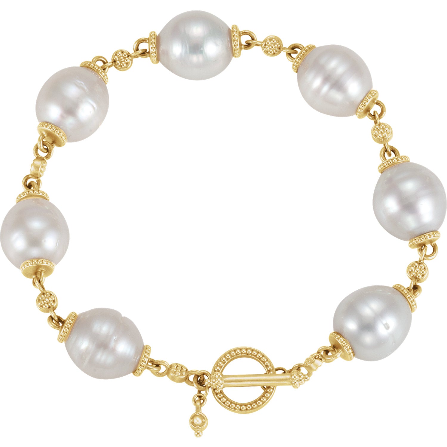 14K Yellow South Sea Pearl Bracelet - Crestwood Jewelers