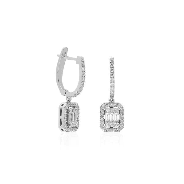 14k White Gold and Diamond Earrings – Magee Jewelry