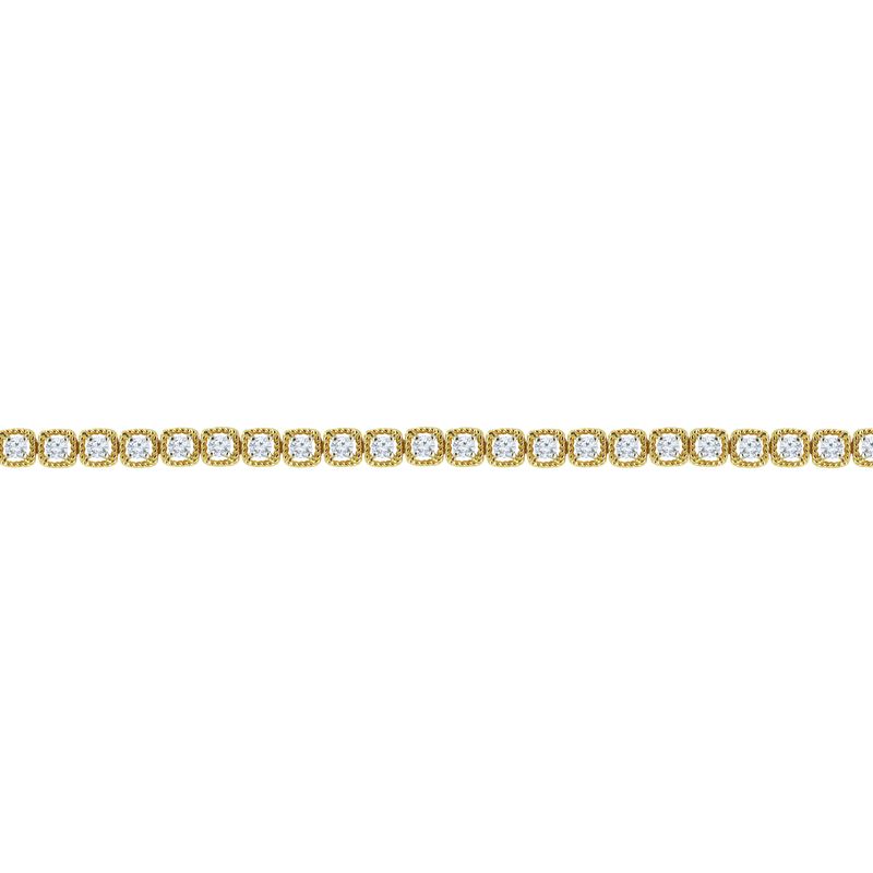 14k Diamond Beaded Tennis Bracelet 1.5 CTTW - Crestwood Jewelers