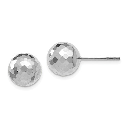 14k 9.4MM D/C Ball Earrings - Crestwood Jewelers