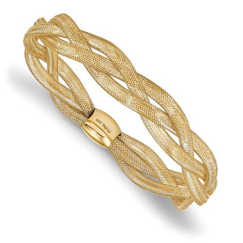 14k Fancy Stretch Bangle Bracelet - Crestwood Jewelers