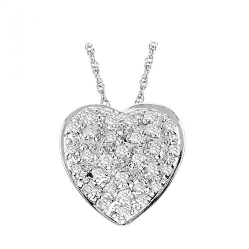 14K Diamond Pave Heart - Crestwood Jewelers