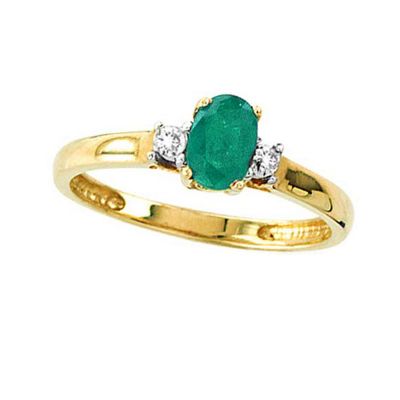 14k Emerald And Diamond Ring - Crestwood Jewelers