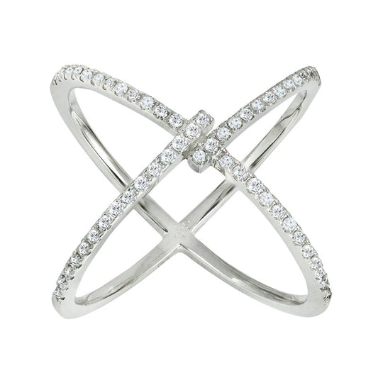14k Diamond Trend X Ring - Crestwood Jewelers