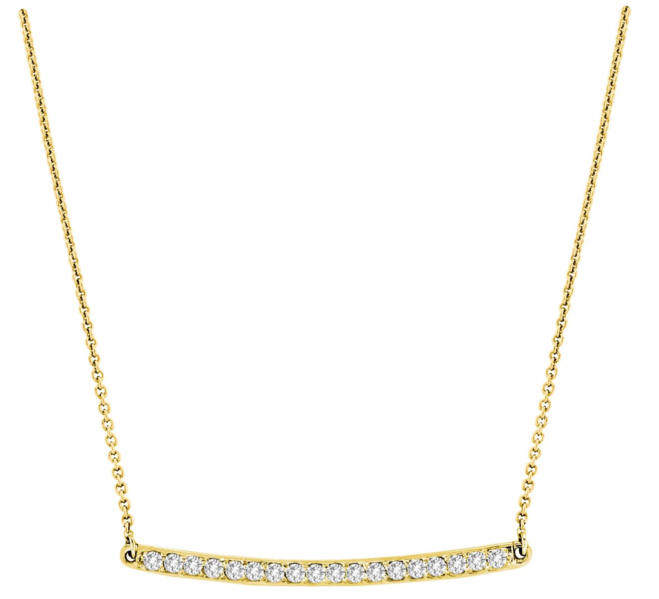14k Diamond Bar Necklace - Crestwood Jewelers