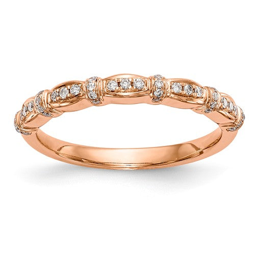 14K Rose Gold Diamond Band - Crestwood Jewelers