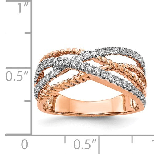 14K Rose Gold Diamond Ring - Crestwood Jewelers