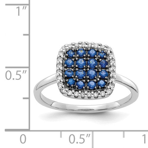 14K White Gold Diamond And Sapphire Ring - Crestwood Jewelers