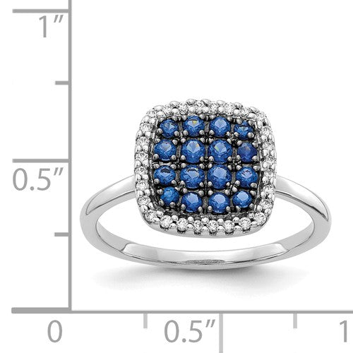 14K White Gold Diamond And Sapphire Ring - Crestwood Jewelers