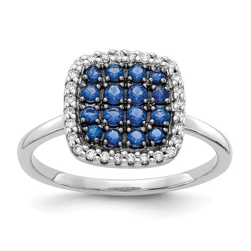 14K White Gold Diamond And Sapphire Ring - Crestwood Jewelers