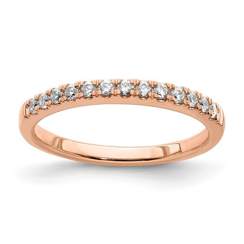 14k Rose Gold Diamond Wedding Band - Crestwood Jewelers