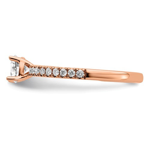 14K Rose Gold Lab Grown Diamond Engagement Ring - Crestwood Jewelers