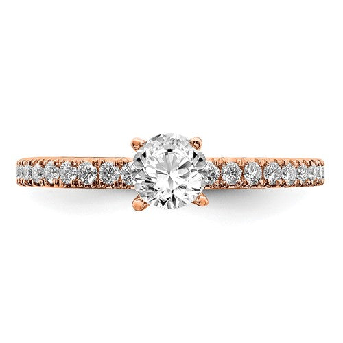 14K Rose Gold Lab Grown Diamond Engagement Ring - Crestwood Jewelers