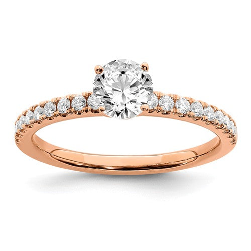 14K Rose Gold Lab Grown Diamond Engagement Ring - Crestwood Jewelers