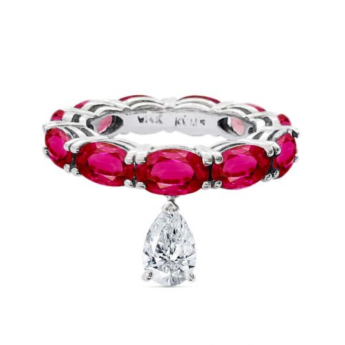 Eternally One Ruby and Diamond Eternity Ring - Crestwood Jewelers