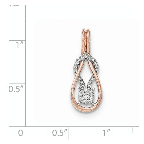 14K Rose Gold Diamond Entwined Love Necklace - Crestwood Jewelers
