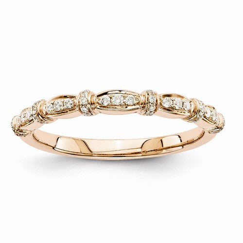 14k Rose Gold Diamond Band - Crestwood Jewelers