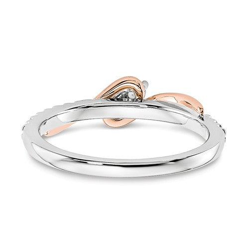 14k White And Rose Gold Diamond Ring - Crestwood Jewelers